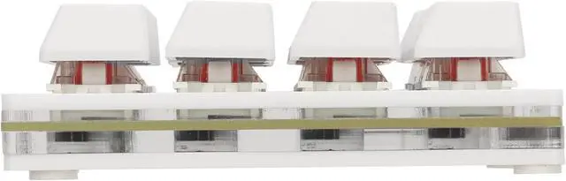 Alt view image 3 of 7 - 12 Key Mechanical Gaming Keyboard One Handed USB Mini Macro LED Keypad with Hot Swappable Red Switch in ABS White for Custom Shortcut Keys