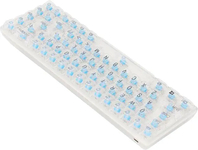 Alt view image 2 of 7 - Cute Design Mechanical Keyboard, 68 Keys Gaming Keyboard with Blue Switch, RGB Backlight, Compact Size, Ergonomic, for Victory for System, 68 Keys