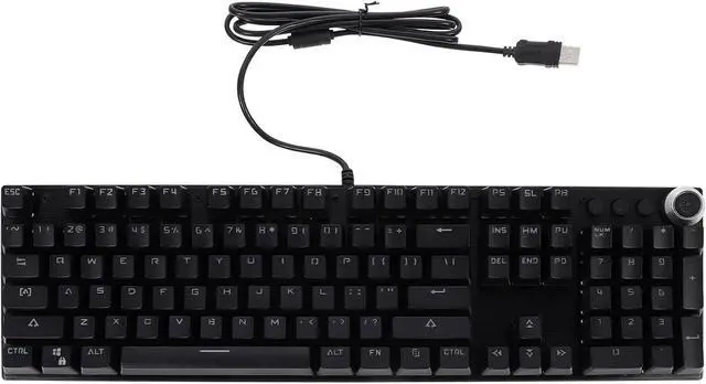 Main image of Artibetter RGB Backlight Mechanical Keyboard Ergonomic Keys Wired Gaming Keyboard Multimedia Knob Design for