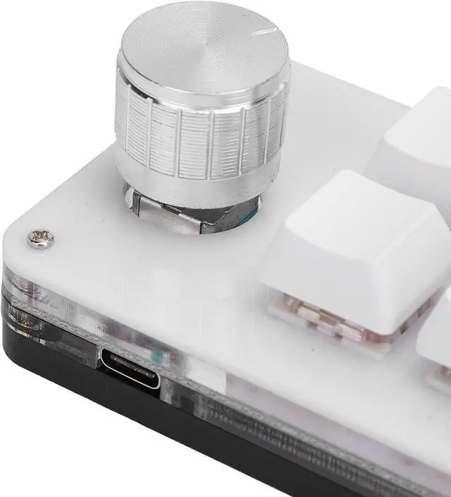 Alt view image 2 of 7 - Mini Macro Mechanical Gaming Keyboard, 6 Keys One Handed USB Type C PC Keypad, Programmable RGB Pad with Red Switch