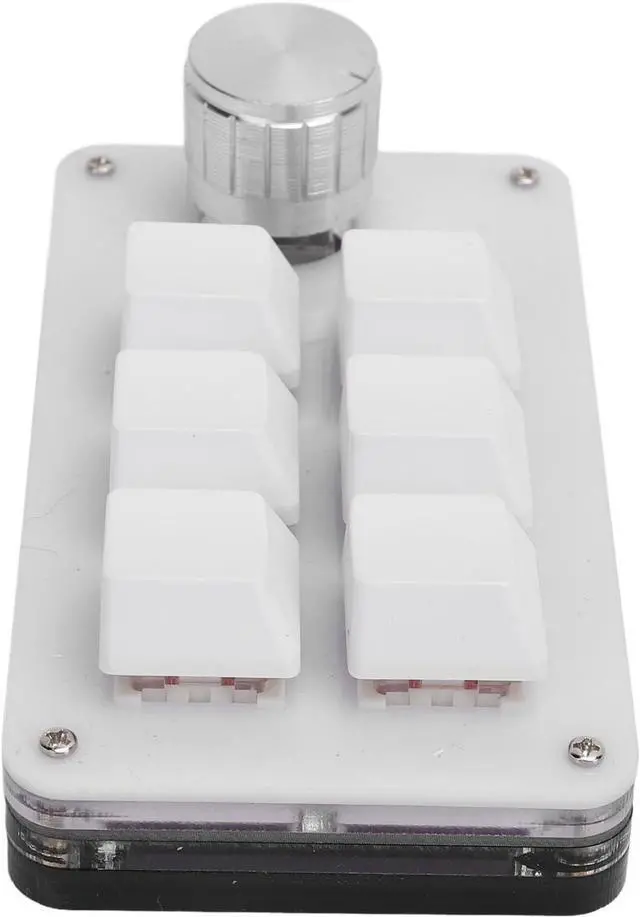 Alt view image 6 of 7 - Mini Macro Mechanical Gaming Keyboard, 6 Keys One Handed USB Type C PC Keypad, Programmable RGB Pad with Red Switch