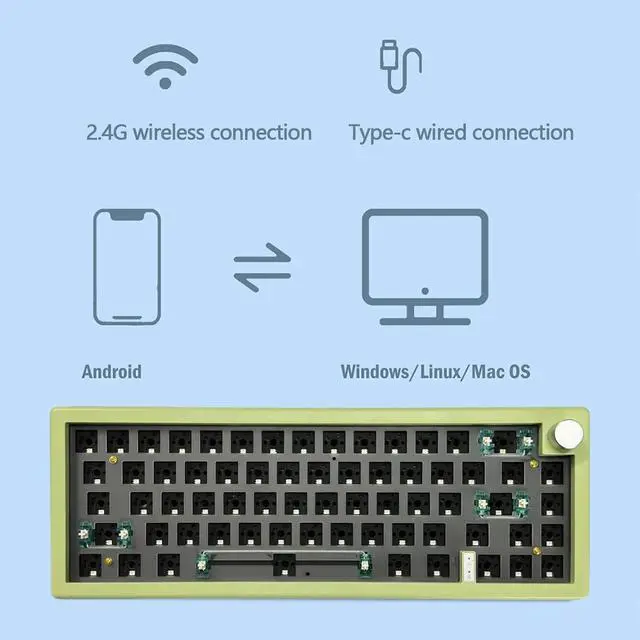 Alt view image 5 of 7 - RGB Backlit Wired Mechanical Keyboard - USB gamlng Keyboard with Customizable Color Options, Tactile Feedback, Anti-Ghosting for Precise Control, Durable Wired Connection Keyboard for Computer Enthusi
