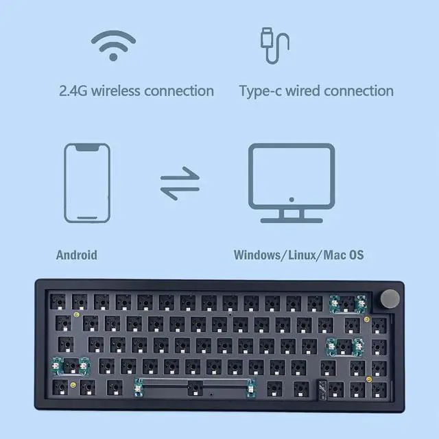 Alt view image 5 of 7 - Wired Mechanical RGB Keyboard - Rainbow LED Backlit Keyboard, USB Plug and Play Mechanical Keyboard with Adjustable Brightness, Anti-Ghosting Keys, Reliable Performance Keyboard for Work and Play