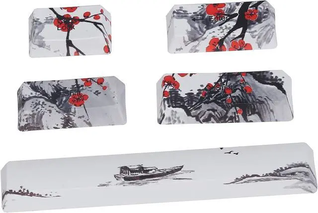 Alt view image 5 of 7 - Mtlavishness Keycaps PBT 5 Sided Sublimation Keyboard Caps for Mechanical and Optical Keyboards PBT Material Ultra Thick Wall Design Suitable for Dense Games and All Key Switches (English-Japanese)