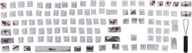 Main image of Mtlavishness Keycaps PBT 5 Sided Sublimation Keyboard Caps for Mechanical and Optical Keyboards PBT Material Ultra Thick Wall Design Suitable for Dense Games and All Key Switches (English-Japanese)