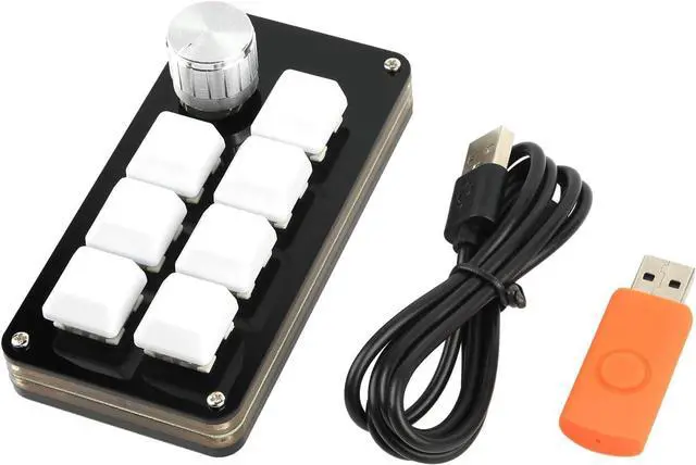 Main image of Mllepjdh RGB Macro Keypad Macro Knob Keyboard Copy Pastes Gaming Keypad 7 Key 1 Knob Mechanical Keyboard For Photoshops