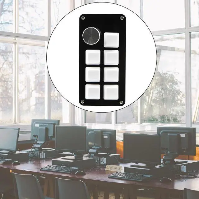 Alt view image 3 of 7 - Mllepjdh RGB Macro Keypad Macro Knob Keyboard Copy Pastes Gaming Keypad 7 Key 1 Knob Mechanical Keyboard For Photoshops