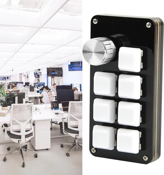 Alt view image 4 of 7 - Mllepjdh RGB Macro Keypad Macro Knob Keyboard Copy Pastes Gaming Keypad 7 Key 1 Knob Mechanical Keyboard For Photoshops