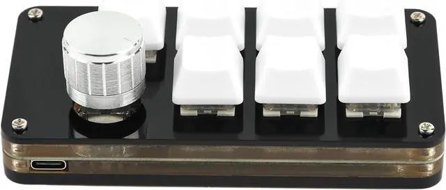 Alt view image 5 of 7 - Mllepjdh RGB Macro Keypad Macro Knob Keyboard Copy Pastes Gaming Keypad 7 Key 1 Knob Mechanical Keyboard For Photoshops