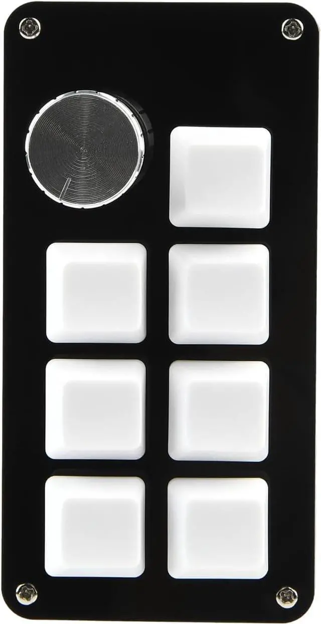 Alt view image 6 of 7 - Mllepjdh RGB Macro Keypad Macro Knob Keyboard Copy Pastes Gaming Keypad 7 Key 1 Knob Mechanical Keyboard For Photoshops