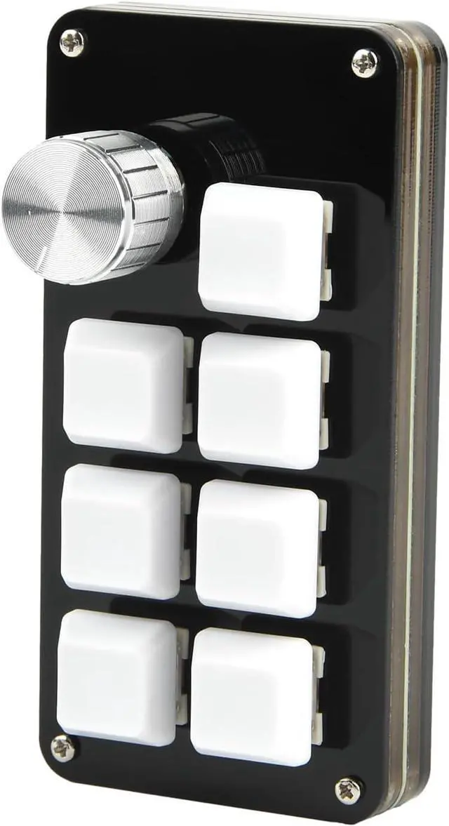 Alt view image 7 of 7 - Mllepjdh RGB Macro Keypad Macro Knob Keyboard Copy Pastes Gaming Keypad 7 Key 1 Knob Mechanical Keyboard For Photoshops