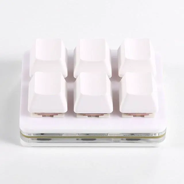 Alt view image 7 of 7 - STBQHG USB Game Mechanical Keypad Keyboard Macros Programmable Game Assist Keypad 6Keys RGB