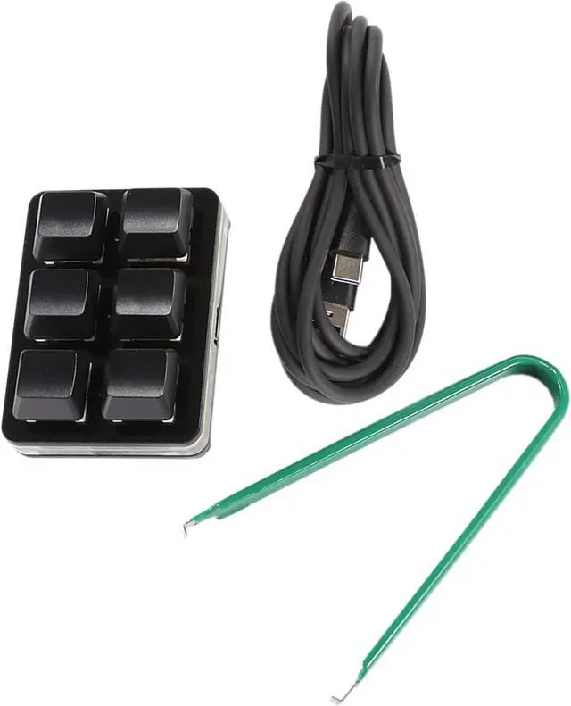 Alt view image 4 of 7 - STBQHG USB Game Mechanical Keypad Keyboard Macros Programmable Game Assist Keypad 6Keys RGB