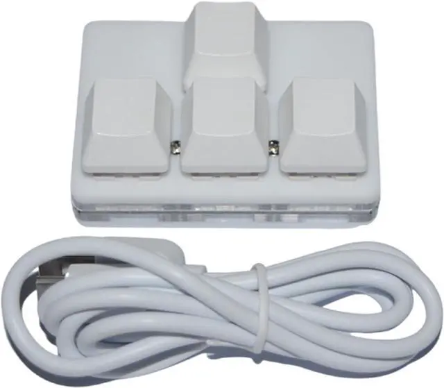 Alt view image 6 of 7 - USB 4 Key Keypad Single-Hand Mechanical Gaming Keyboard Programming Keypad For Standard Keyboard Hot Swappable Keypad