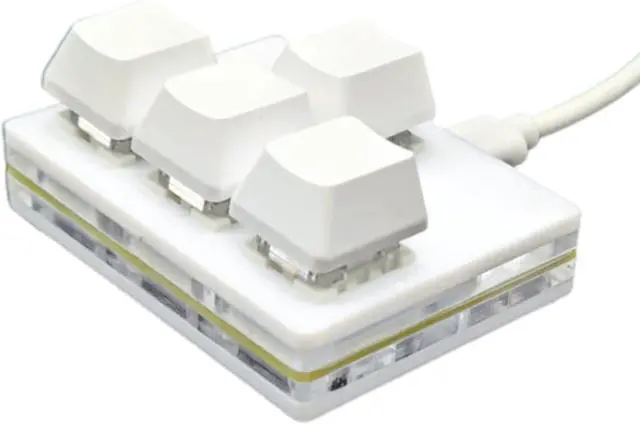 Alt view image 3 of 7 - USB 4 Key Keypad Single-Hand Mechanical Gaming Keyboard Programming Keypad For Standard Keyboard Hot Swappable Keypad