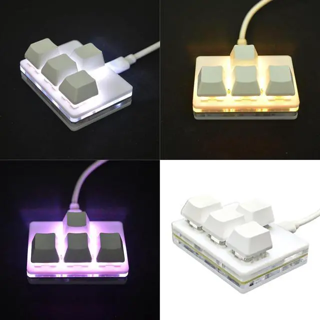 Alt view image 2 of 7 - USB 4 Key Keypad Single-Hand Mechanical Gaming Keyboard Programming Keypad For Standard Keyboard Hot Swappable Keypad