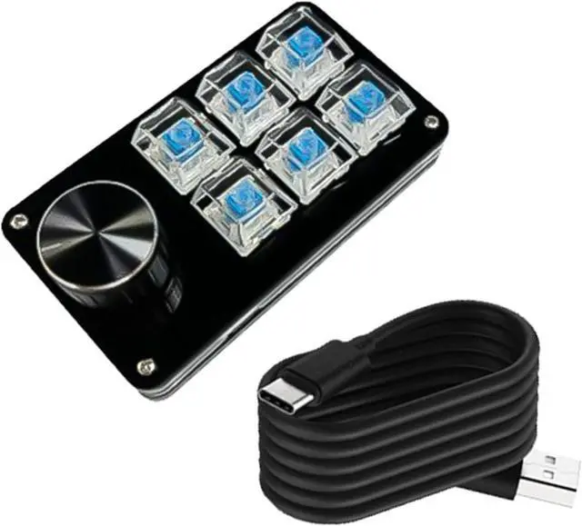 Main image of Mllepjdh MultiFunction Programmable Macro Keypad With Mechanical Key Customs Setting For Gaming Editing Media Controls