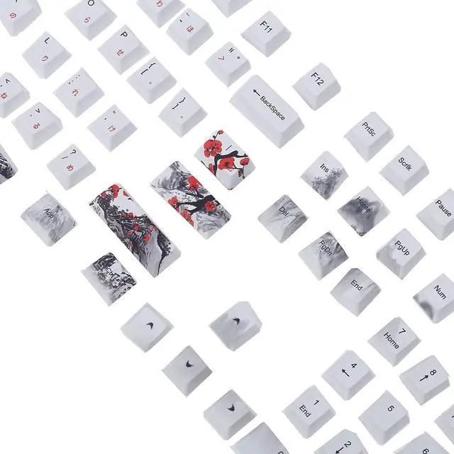 Alt view image 4 of 7 - Mtlavishness Keycaps PBT 5 Sided Sublimation Keyboard Caps for Mechanical and Optical Keyboards PBT Material Ultra Thick Wall Design Suitable for Dense Games and All Key Switches (English-Japanese)