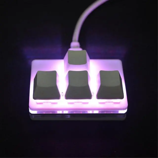 Alt view image 5 of 7 - USB 4 Key Keypad Single-Hand Mechanical Gaming Keyboard Programming Keypad For Standard Keyboard Hot Swappable Keypad