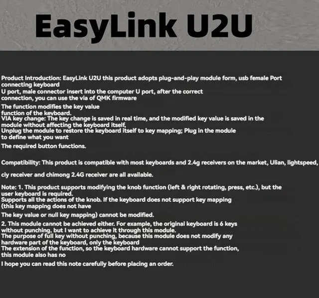 Alt view image 6 of 7 - yiyao 2X U2U Module Mechanical Keyboard Qmk Universal Key Modification VIA Custom Layer VIA Macro Settings Supports 5 Layers