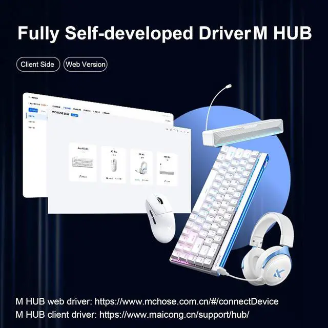 Alt view image 5 of 7 - JOMKIZ Mchose Ace 68 Air Wired Magnetic Keyboard with Adjustable Actuation, RGB Rhythmic Light Box, 65% Rapid Trigger Keyboard, Hall Effect Gasket-Mounted, 8000 Hz Polling Rate, Hot-Swappable