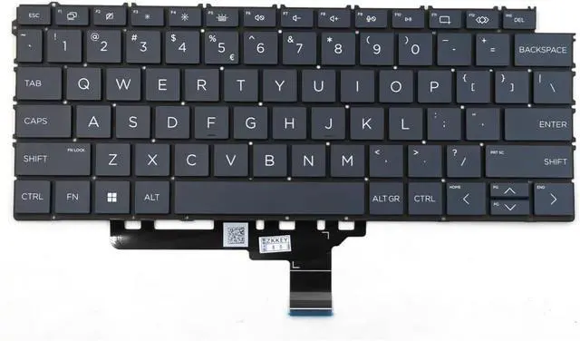 Main image of KGIGIBE Replacement Keyboard for HP Spectre x360 14-EU0000 14-EU0008CA TPN-Q292 14-EU0023DX 14-EU 2-in-1 Laptop US Blue with Backlit