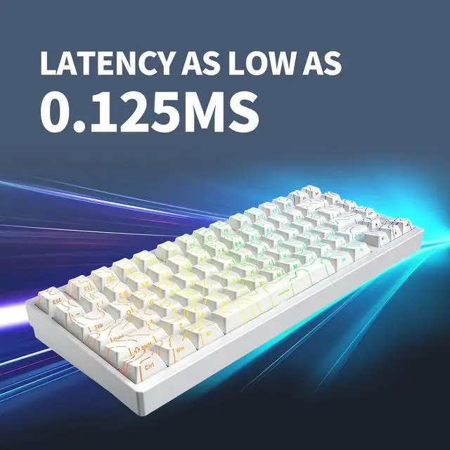 Alt view image 5 of 7 - MG75PRO 81 Keys Wired Magnetic Switch Mechanical Keyboard, Hall Effect, 8KHZ/ARGB/CNC Aluminum, Gasket Structure Gaming Keyboard(White)