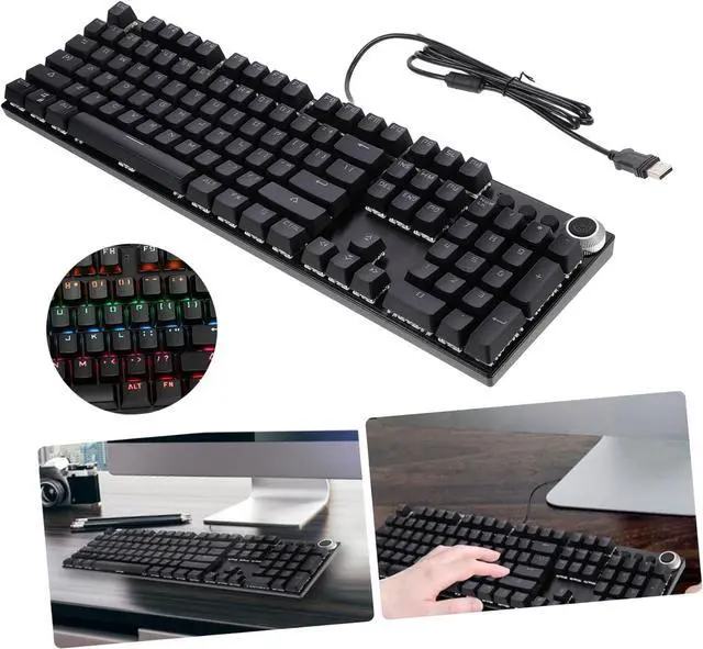 Alt view image 6 of 7 - QUMIIRITY Gaming Keyboard Keys Lighting Wired Backlit Mechanical Keyboard for Enhanced Typing Ergonomic Design