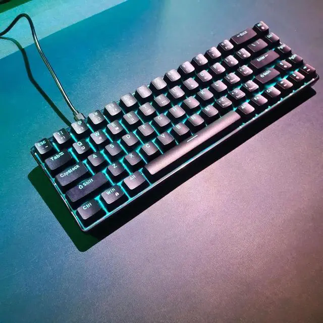 Alt view image 5 of 7 - Mechanical Gaming Keyboard, Keyboard Blue Switches, USB Wired Mechanical Computer Keyboard, ABS Keyboard for Computer PC Tablet PS Computer Game