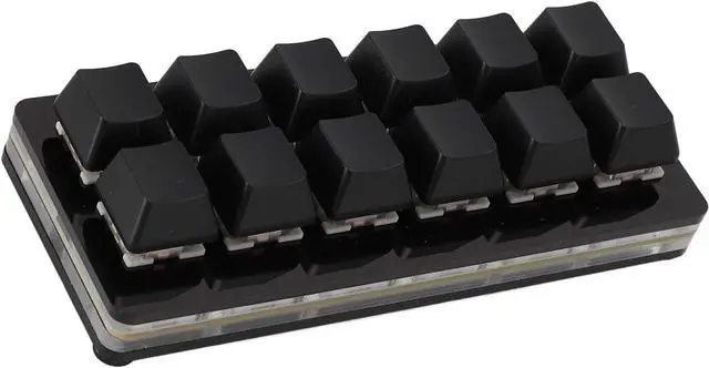 Alt view image 2 of 7 - 12 Key Programmable Mechanical Gaming Keyboard, Type C Wired, RGB Multifunctional, Small Size, Red Switch for PC, Customizable Shortcuts, Media Controls, Wide Compatibility (Black)