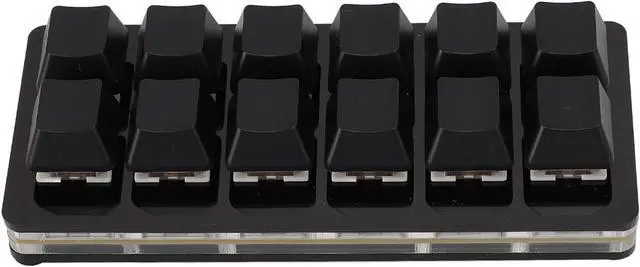 Alt view image 7 of 7 - 12 Key Programmable Mechanical Gaming Keyboard, Type C Wired, RGB Multifunctional, Small Size, Red Switch for PC, Customizable Shortcuts, Media Controls, Wide Compatibility (Black)