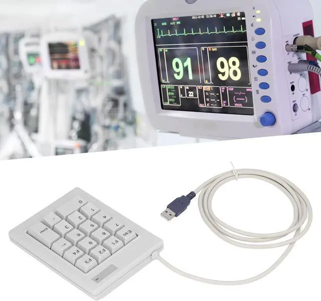 Alt view image 7 of 7 - 18 Key Mechanical Numeric Keypad, USB Interface, Splashproof Design with Anti Skid Pads, for Laptop Desktop PC, Long Key Life >50 Million Times