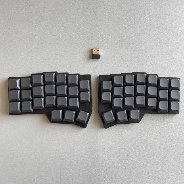 Main image of SZRKBD Corne Split Mechanical Keyboard Kit, 46-Key Ultrathin Portable, Hot-swappable Kaih V1/V2 Choc Switches,2.4G Wireless Vial Key Mapping Supported (Black Full Keyboard)