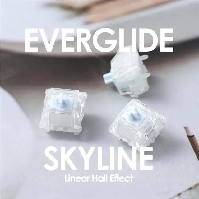 Alt view image 2 of 7 - Everglide Skyline Magnetic Switch, Pre-lubed Hall Effect Linear Switch for Wooting/Rakka/Melgeek/APEX PRO Magnetic Keyboard(70PCS)