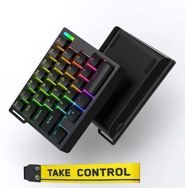 Alt view image 4 of 7 - Fuhiueos HE30 Corded Mechanical Keyboard with Switches for Effortless Typing for Home and Office