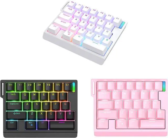 Alt view image 6 of 7 - HE30 Corded Mechanical Keyboard with Switches for Effortless Typing for Home and Office