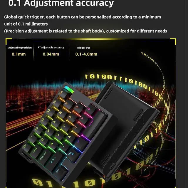 Alt view image 4 of 7 - Shurhome HE30 Mechanical Keyboard with Switches Fast Responsing for Gamers and Programmers Corded PC Keyboard