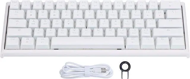 Main image of Magic Refiner 61 Keys Mechanical Gaming Keyboard, Compact Wired Keyboard with Cute Keycaps, Seven Color Backlighting, and ABS Design for Esports (Brown Switch)