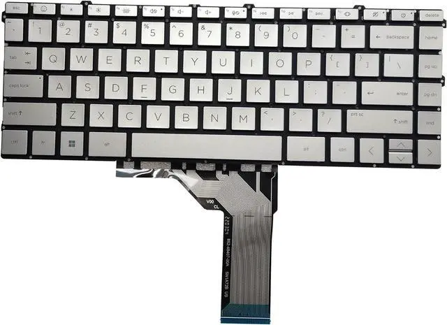 Main image of Laptop US Keyboard Compatible for HP Envy 16-H 16-H0000 16-H1000 16T-H0000 16-H0055CL 16-H1023DX 16-H1053DX N12772-001 AM3RU000230 DJM2002AE001 TPN-C159 Backlit Silver