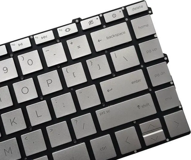 Alt view image 2 of 3 - Laptop US Keyboard Compatible for HP Envy 16-H 16-H0000 16-H1000 16T-H0000 16-H0055CL 16-H1023DX 16-H1053DX N12772-001 AM3RU000230 DJM2002AE001 TPN-C159 Backlit Silver