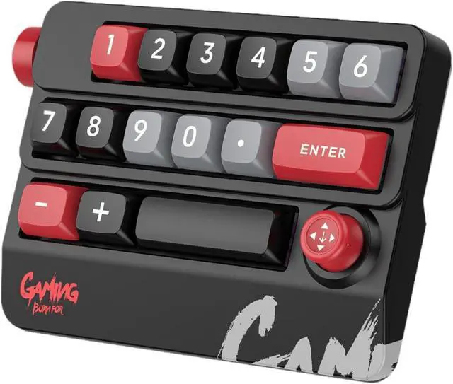 Main image of ZGUZMCMK Portable Mechanical Keyboard Keyboard for Colorful Games Light Backlit USB C Wiring Key 6.4x4.4x1.6 Inches Rocker Knob, Black