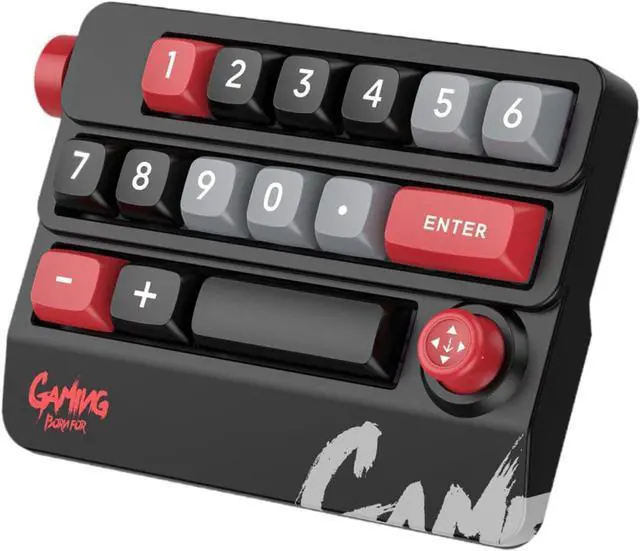 Alt view image 6 of 7 - ZGUZMCMK Portable Mechanical Keyboard Keyboard for Colorful Games Light Backlit USB C Wiring Key 6.4x4.4x1.6 Inches Rocker Knob, Black