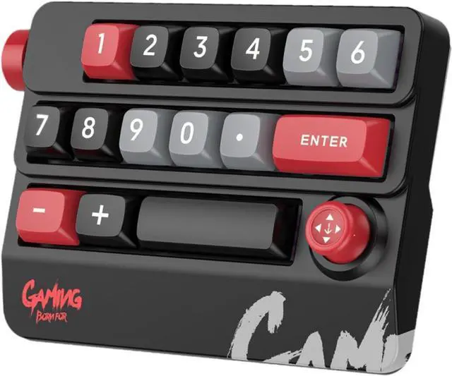 Alt view image 7 of 7 - ZGUZMCMK Portable Mechanical Keyboard Keyboard for Colorful Games Light Backlit USB C Wiring Key 6.4x4.4x1.6 Inches Rocker Knob, Black