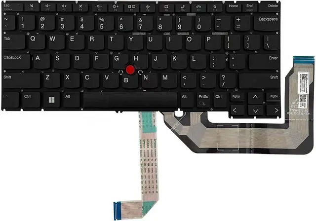 Alt view image 2 of 4 - Laptop Keyboard Compatible with Lenov-o ThinkPa-d X13 Gen4 gen5 X13 YOG-a Gen4/5 Black US Backlit (No Backlit)