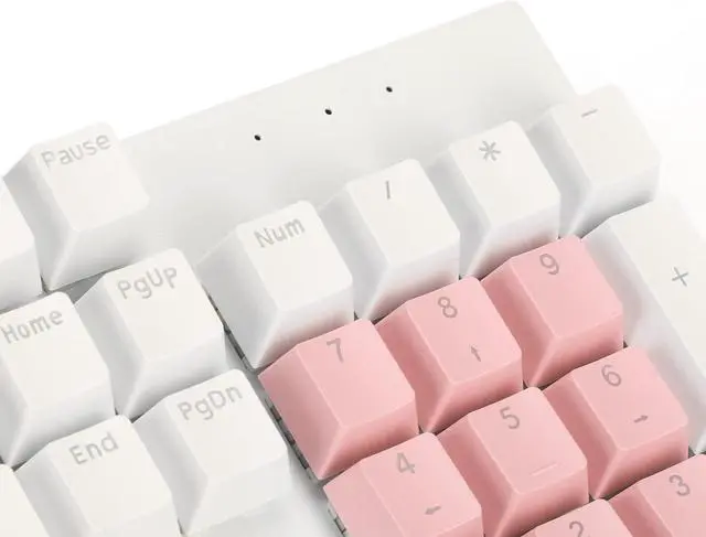 Alt view image 6 of 7 - 104 Key Mechanical Gaming Keyboard, RGB Backlit, Blue Switch, Wired USB Connection, for and, 28 Custom Lighting Modes (Pink and White)