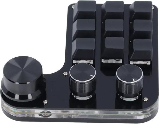 Alt view image 7 of 7 - USB Mini Macro Mechanical Gaming Keyboard 9 Keys 3 Knobs RGB LED Programmable Knob Function Custom Range Macro Pad RGB Keypad for Games