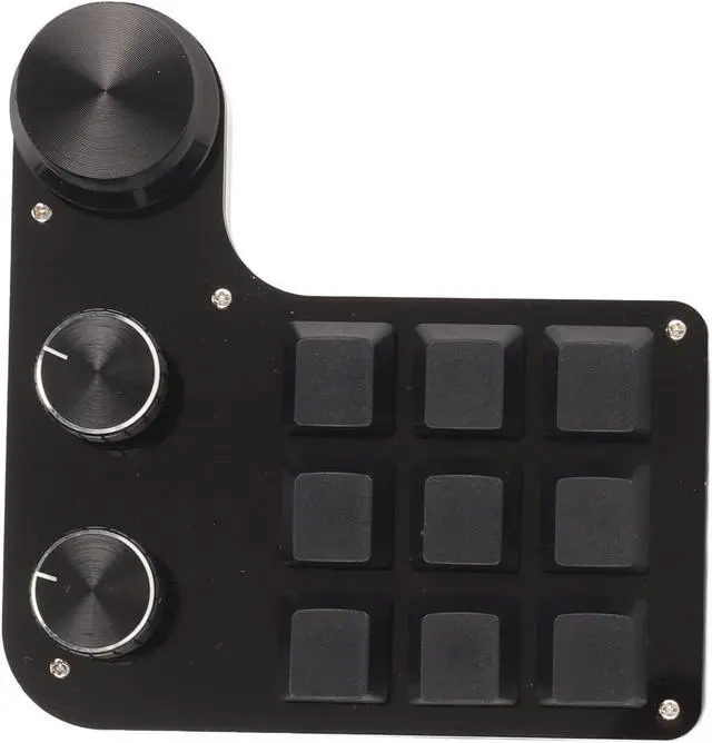 Alt view image 7 of 7 - ariarly Mini 9 Key Keypad, Mechanical Gaming Keyboard with RGB Light Blue Switch DIY Programmable Keyboard, Gaming Keypad with 3 Knob, Suitable for Designers and Video Editors