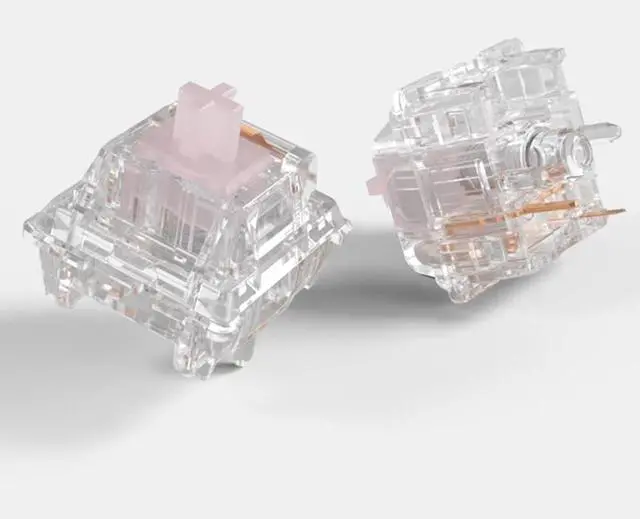 Alt view image 4 of 6 - MMD Aqua King Silent Switch, Pre-Lubed Silent 26g Linear Transparent Switch for Custom Mechanical Keyboard(110PCS)