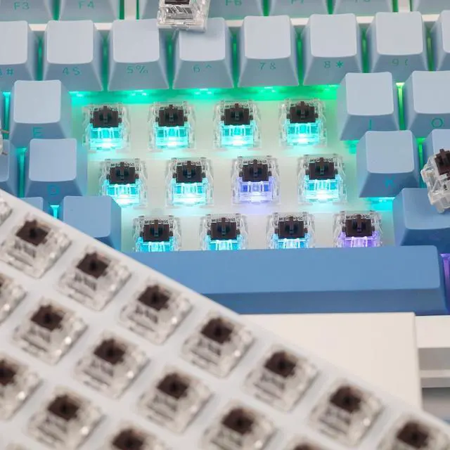 Alt view image 7 of 7 - Gngzyte Mechanical Gaming Keyboard Brown Switches,3 Pin 50gf RGB SMT Tactile Switch,Dustproof and Waterproof Switch (Brown,108PCS)