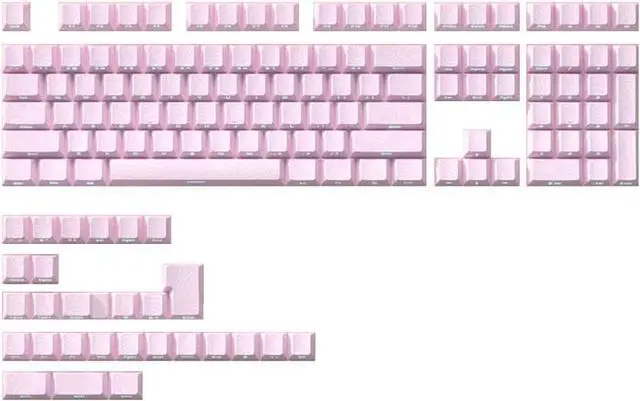 Main image of YUGSHNKFC Contoured Keycap Side Backlit Characters Ergonomic 136-Key Keycaps for Mechanical Keyboard Comfortable Typing